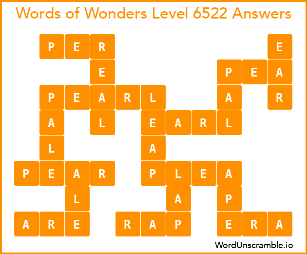 Words of Wonders Level 6522 Answers