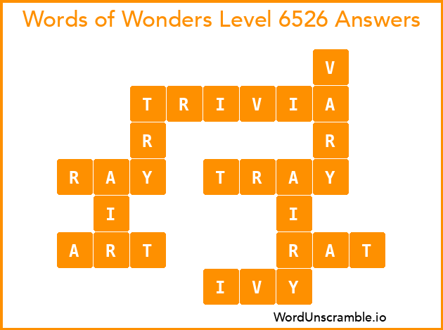 Words of Wonders Level 6526 Answers