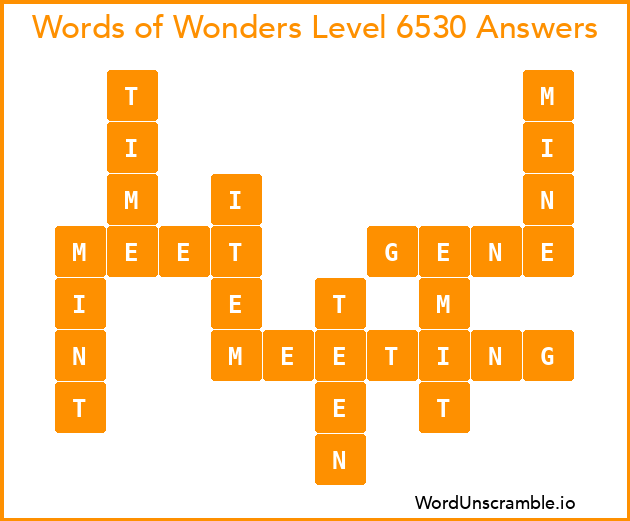 Words of Wonders Level 6530 Answers