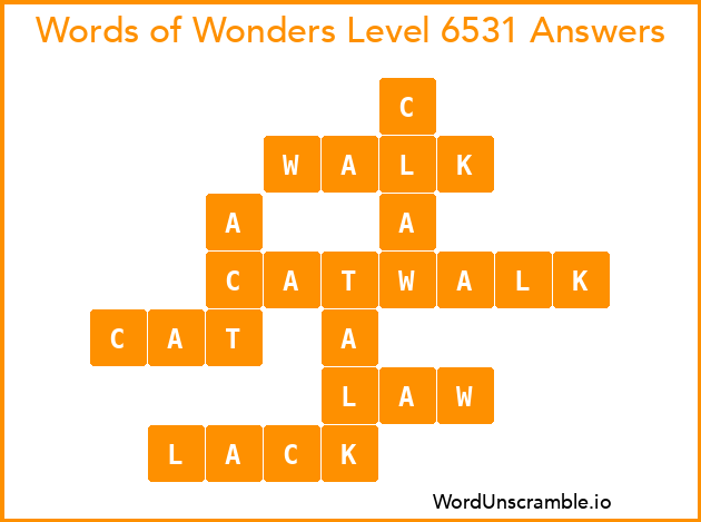Words of Wonders Level 6531 Answers