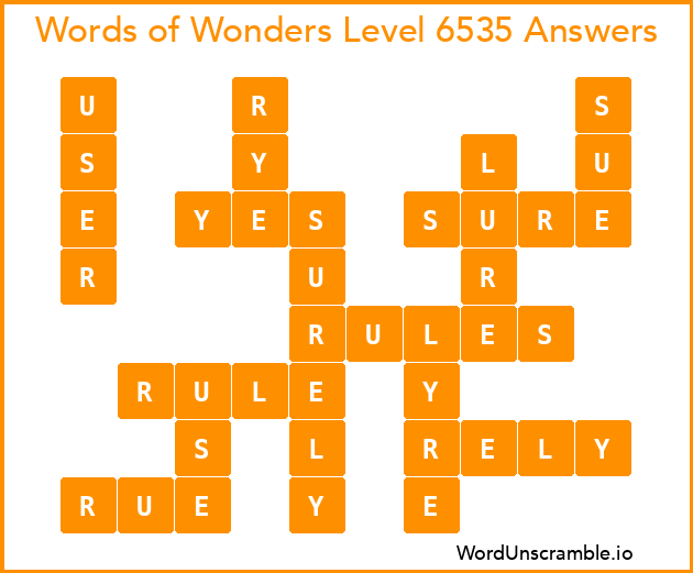 Words of Wonders Level 6535 Answers