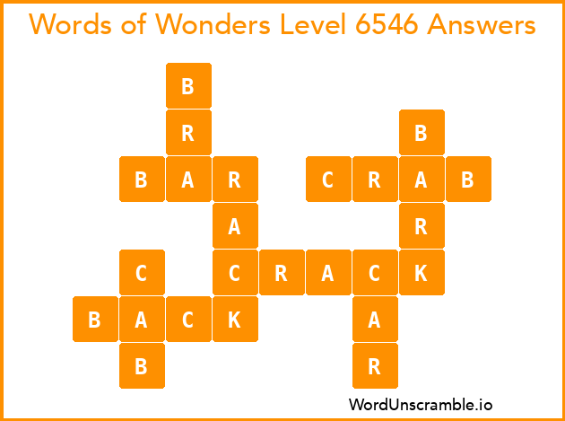 Words of Wonders Level 6546 Answers
