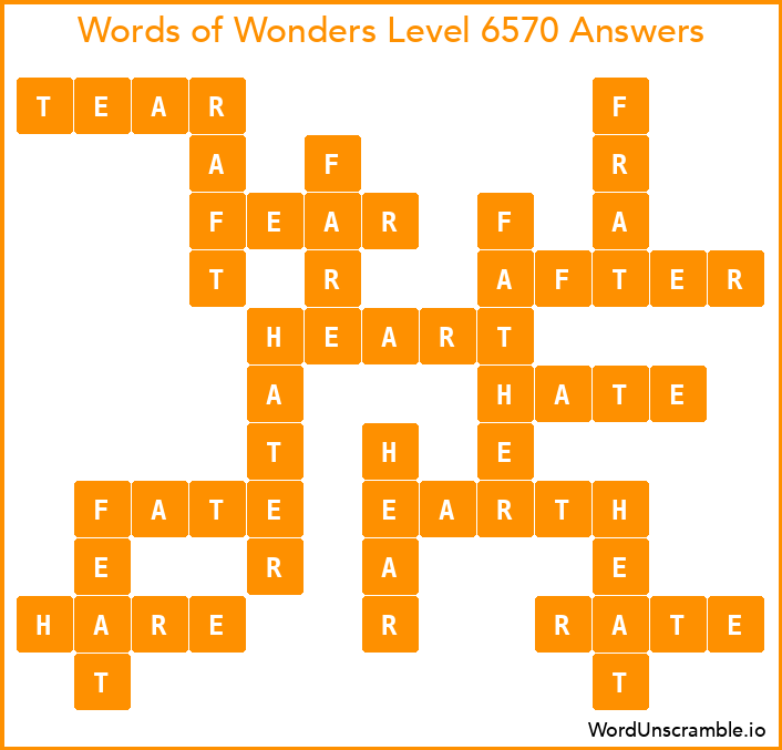 Words of Wonders Level 6570 Answers