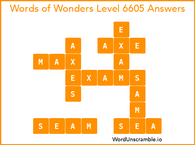 Words of Wonders Level 6605 Answers