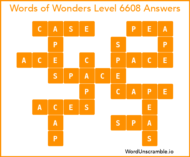 Words of Wonders Level 6608 Answers