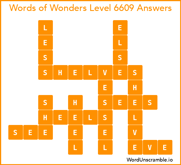 Words of Wonders Level 6609 Answers