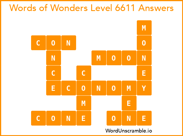 Words of Wonders Level 6611 Answers