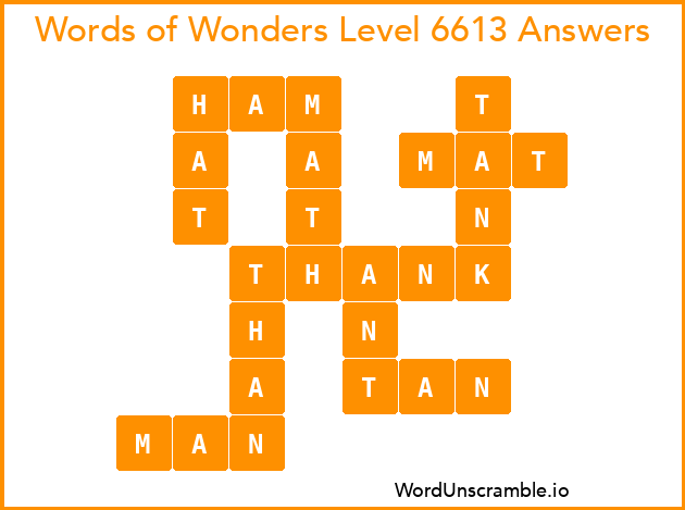 Words of Wonders Level 6613 Answers