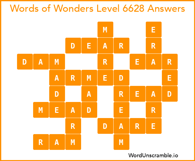 Words of Wonders Level 6628 Answers