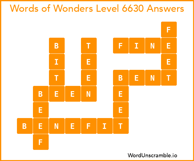 Words of Wonders Level 6630 Answers