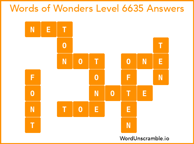 Words of Wonders Level 6635 Answers