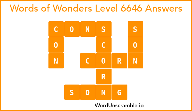 Words of Wonders Level 6646 Answers