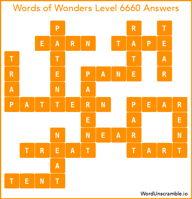Words of Wonders Level 6660 Answers