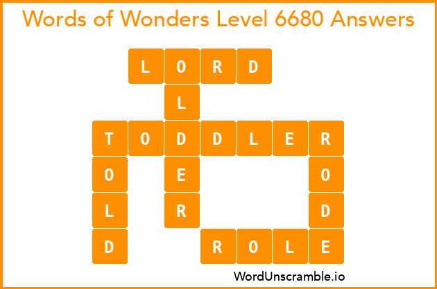 Words of Wonders Level 6680 Answers