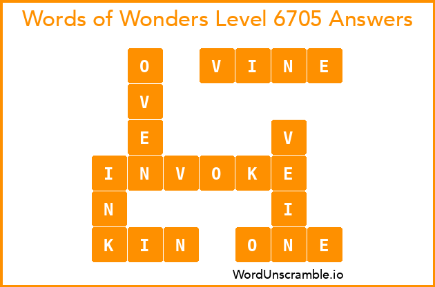 Words of Wonders Level 6705 Answers