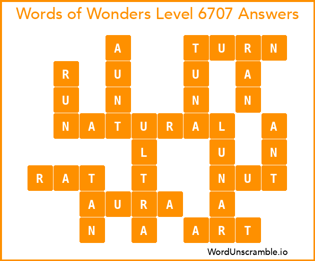 Words of Wonders Level 6707 Answers