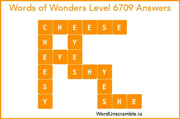 Words of Wonders Level 6709 Answers
