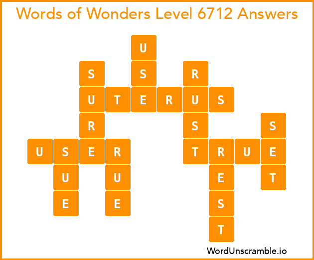 Words of Wonders Level 6712 Answers