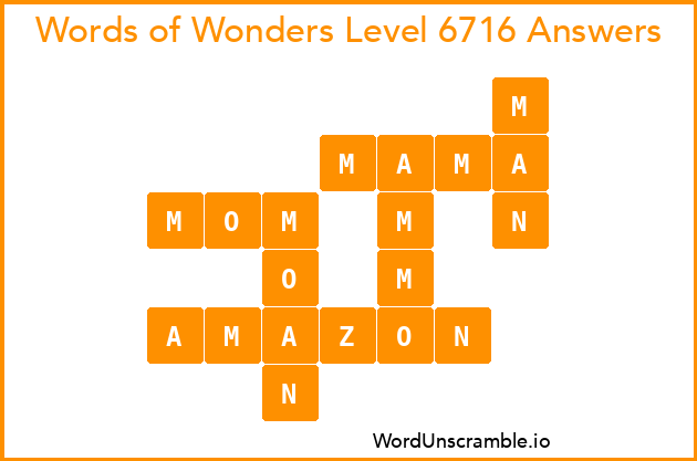 Words of Wonders Level 6716 Answers