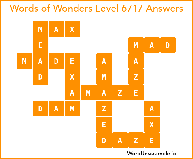 Words of Wonders Level 6717 Answers