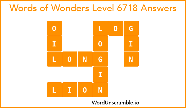 Words of Wonders Level 6718 Answers