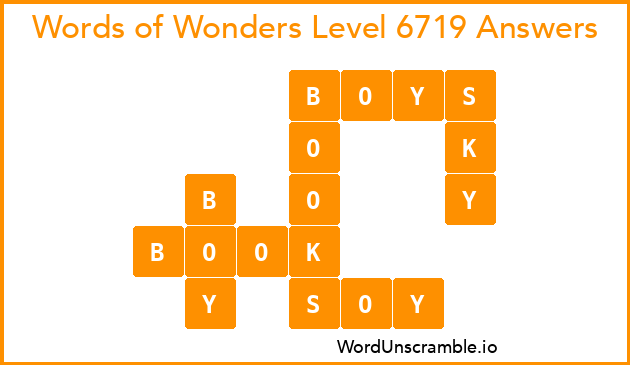 Words of Wonders Level 6719 Answers