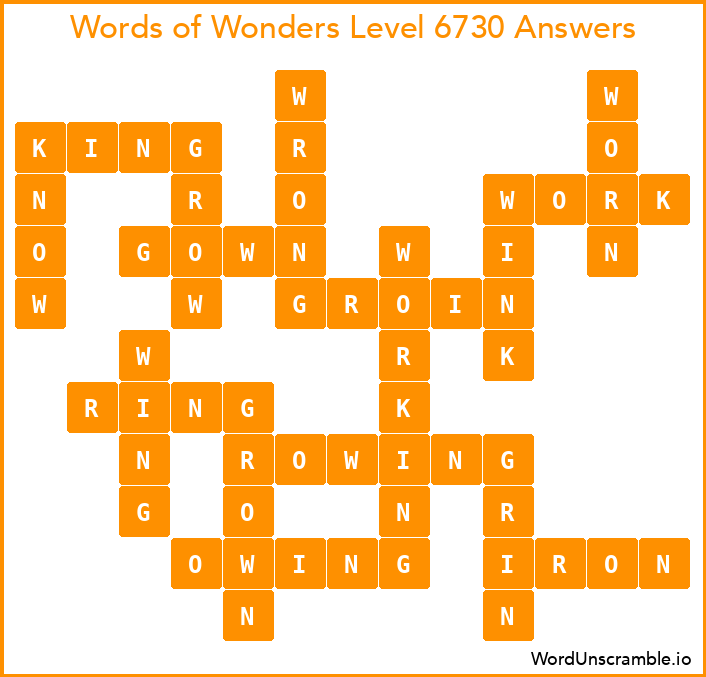 Words of Wonders Level 6730 Answers