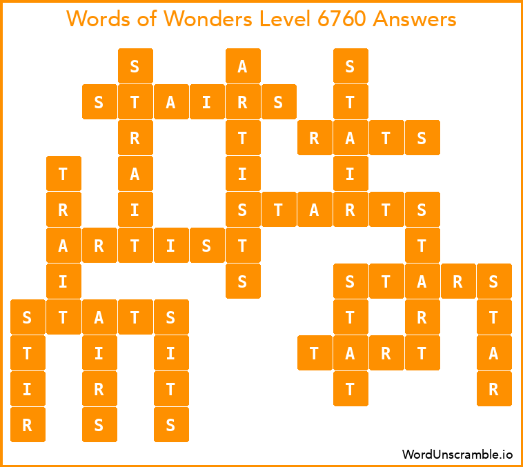 Words of Wonders Level 6760 Answers