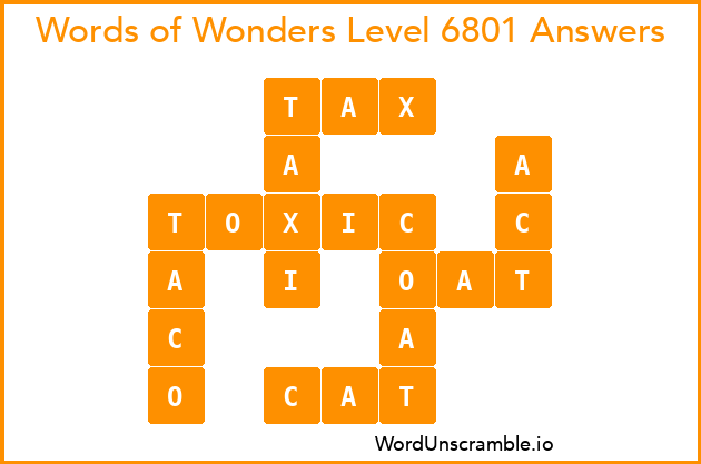 Words of Wonders Level 6801 Answers