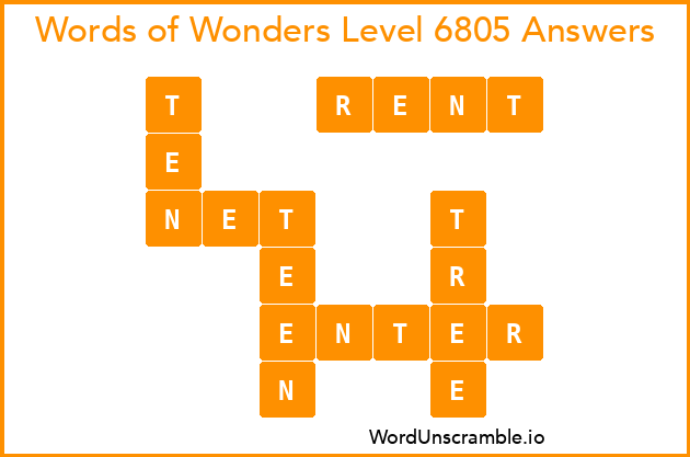 Words of Wonders Level 6805 Answers