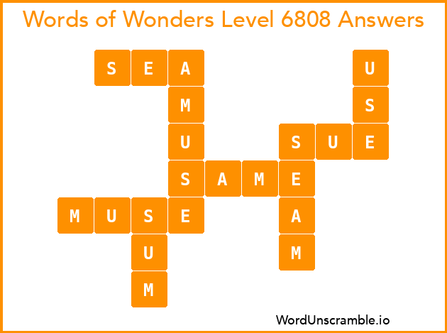 Words of Wonders Level 6808 Answers
