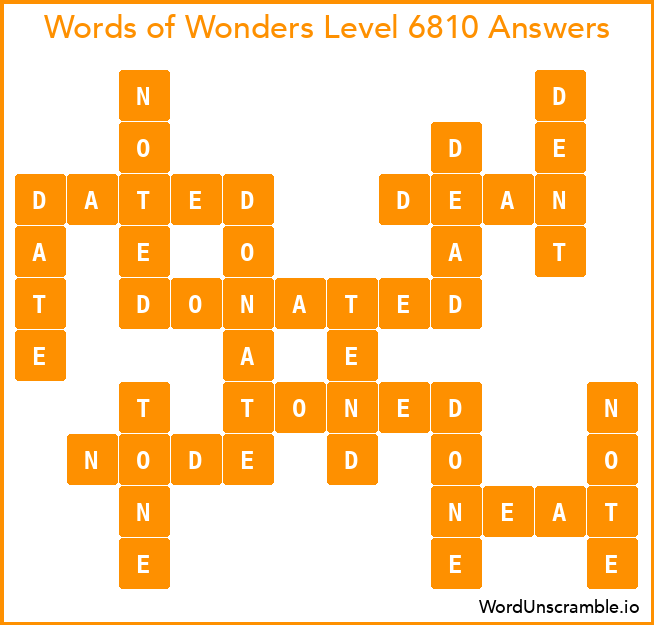 Words of Wonders Level 6810 Answers