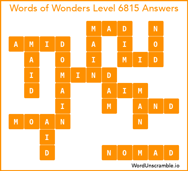 Words of Wonders Level 6815 Answers