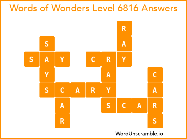 Words of Wonders Level 6816 Answers