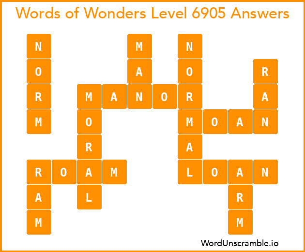 Words of Wonders Level 6905 Answers