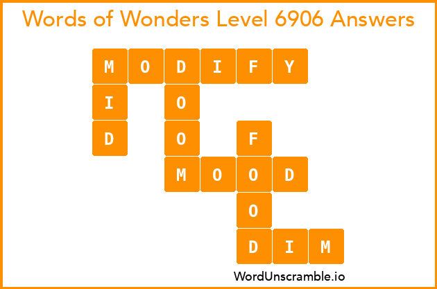 Words of Wonders Level 6906 Answers
