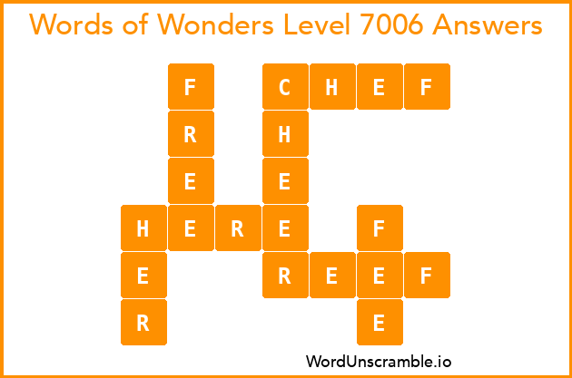 Words of Wonders Level 7006 Answers