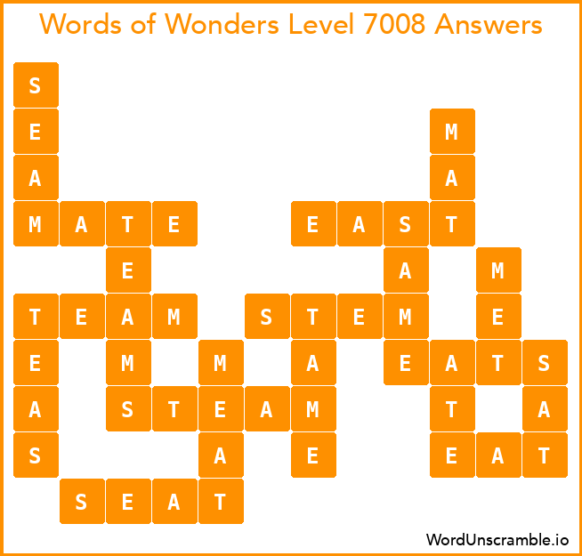 Words of Wonders Level 7008 Answers