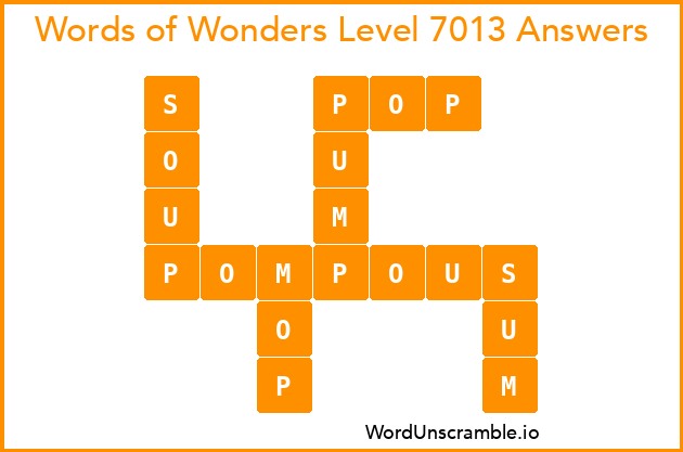 Words of Wonders Level 7013 Answers