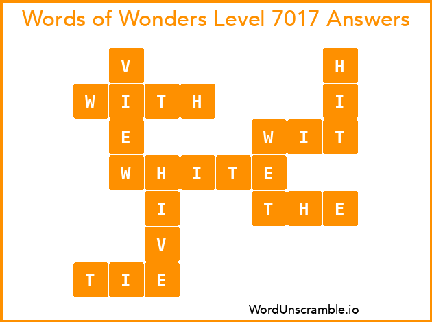 Words of Wonders Level 7017 Answers