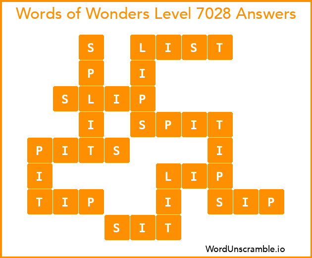 Words of Wonders Level 7028 Answers