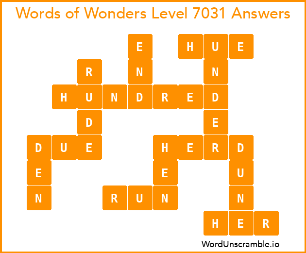 Words of Wonders Level 7031 Answers