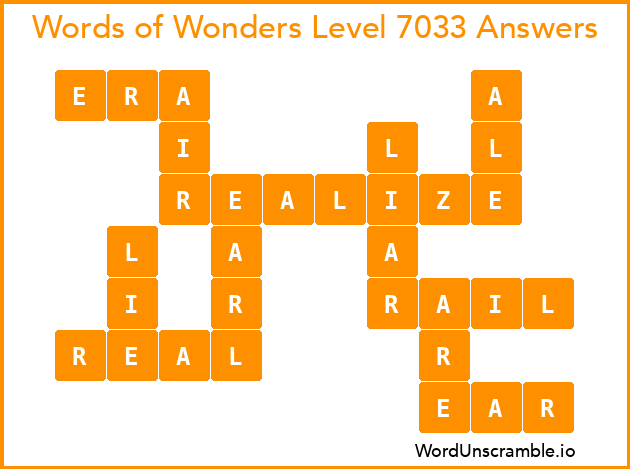 Words of Wonders Level 7033 Answers