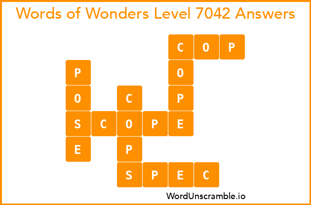 Words of Wonders Level 7042 Answers