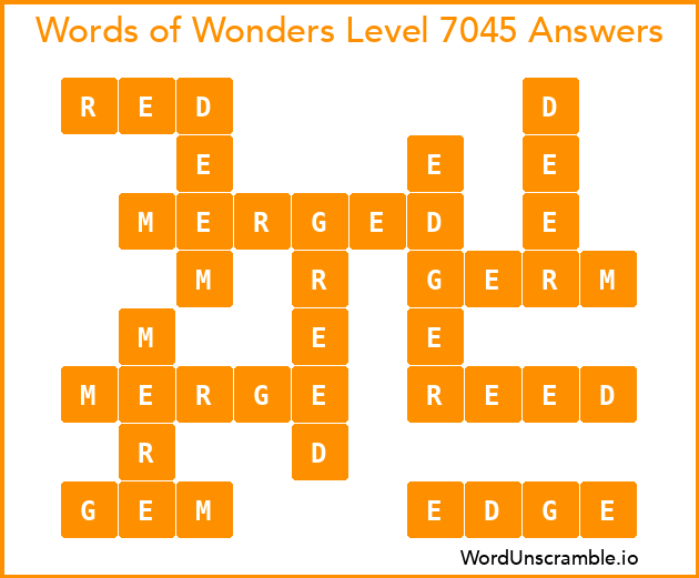 Words of Wonders Level 7045 Answers