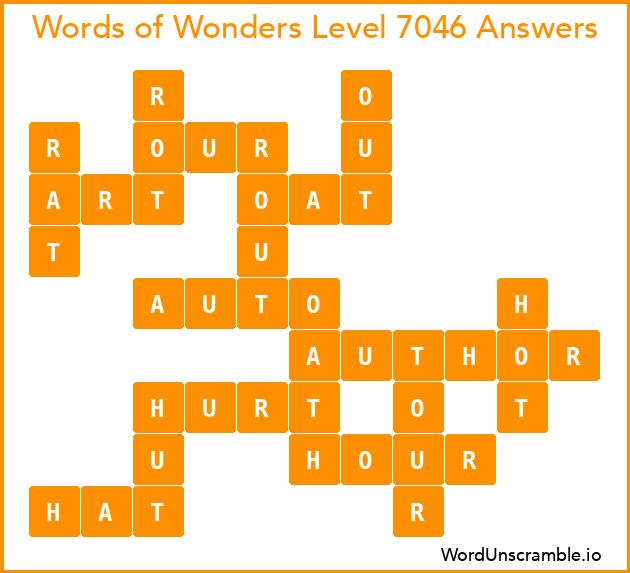 Words of Wonders Level 7046 Answers