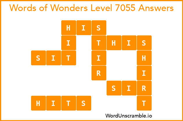 Words of Wonders Level 7055 Answers