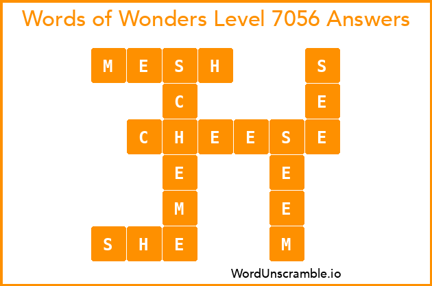 Words of Wonders Level 7056 Answers