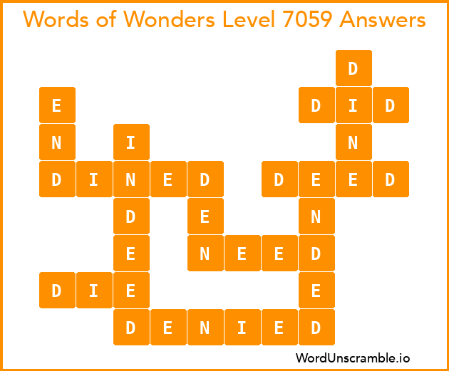 Words of Wonders Level 7059 Answers