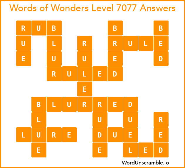 Words of Wonders Level 7077 Answers